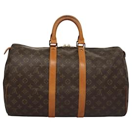 Louis Vuitton-LOUIS VUITTON Monogram Keepall 45 Boston Bag M41428 LV Auth yk17728-Monogram