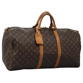 Louis Vuitton-LOUIS VUITTON Monogram Keepall 55 Boston Bag M41424 LV Auth 115909-Monogram