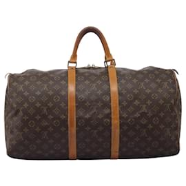 Louis Vuitton-LOUIS VUITTON Monogram Keepall 55 Boston Bag M41424 LV Auth 115909-Monogram