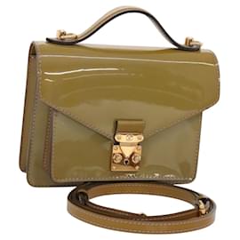 Louis Vuitton-LOUIS VUITTON Monogram Vernis Monceau BB Bag 2way Veil Olive M91578 Auth BD1730-Other