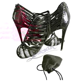 Christian Louboutin-Sandals-Dark red