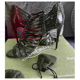 Christian Louboutin-Sandals-Dark red