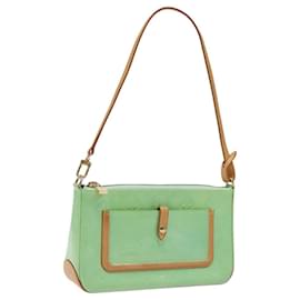 Louis Vuitton-LOUIS VUITTON Monogram Vernis Mallory Square Pouch Peppermint M91293 Auth 116213-Other