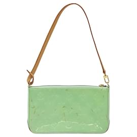 Louis Vuitton-LOUIS VUITTON Monogram Vernis Mallory Square Pouch Peppermint M91293 Auth 116213-Other