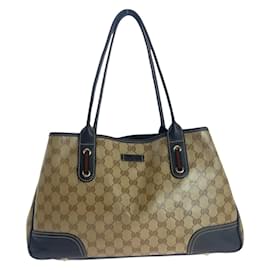 Gucci-Gucci Sherry Line GG Crystal Tote Bag-Brown,Beige