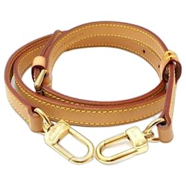 Louis Vuitton-Louis Vuitton Beige Leather Shoulder Strap-Beige