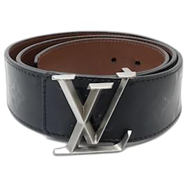 Louis Vuitton-Louis Vuitton Black Leather Belt-Black