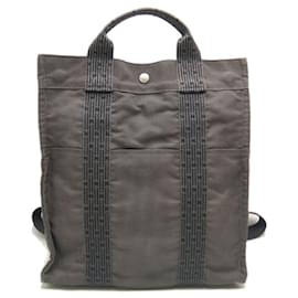 Hermès-Hermes Her Line Gray Backpack-Brown