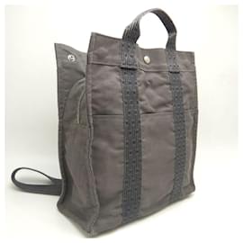Hermès-Hermes Her Line Gray Backpack-Brown