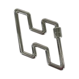 Hermès-Hermes H To Speed Unisex Silver Metal Keychain-Silvery