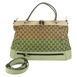 Gucci-Gucci Mayfair Sherry Line Tote Bag-Beige