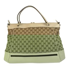 Gucci-Gucci Mayfair Sherry Line Tote Bag-Beige