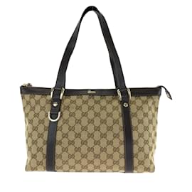 Gucci-Gucci Abby Beige Brown Tote Bag-Brown,Beige