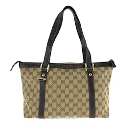 Gucci-Gucci Abby Beige Brown Tote Bag-Brown,Beige