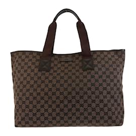 Gucci-Gucci Brown GG Canvas Tote Bag-Brown