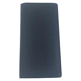 Louis Vuitton-Louis Vuitton Taiga Portefeuille Brazza Long Wallet-Navy blue