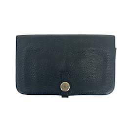 Hermès-Hermes Dogon GM Long Wallet-Black