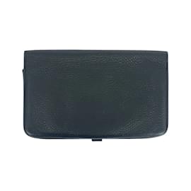 Hermès-Hermes Dogon GM Long Wallet-Black