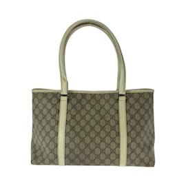 Gucci-Gucci Beige Ivory GG Supreme Tote Bag-Beige,Cream