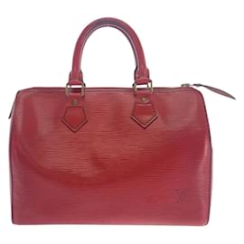 Louis Vuitton-Louis Vuitton Epi Speedy 25 Handbag-Red