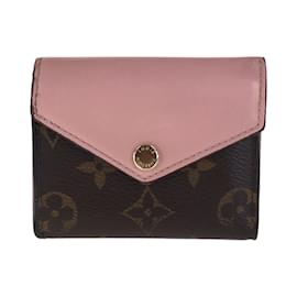 Louis Vuitton-Louis Vuitton Monogram Portefeuille Zoe Wallet-Brown,Pink