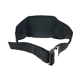 Prada-Prada Tessuto Triangle Logo Plate Waist Bag-Black