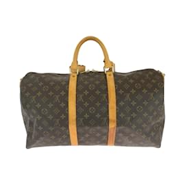 Louis Vuitton-Louis Vuitton Monogram Keepall 50 Bandouliere-Brown