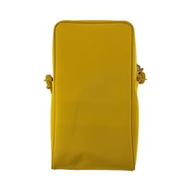 Fendi-Fendi Yellow Nylon Shoulder Bag Pochette-Yellow