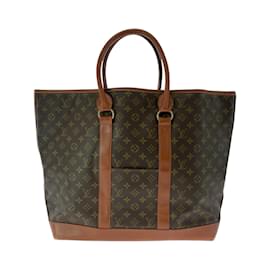 Louis Vuitton-Louis Vuitton Monogram Sac Weekend GM Tote Bag-Brown