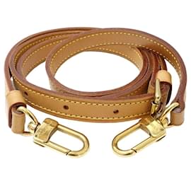 Louis Vuitton-Louis Vuitton Beige Leather Shoulder Strap-Beige