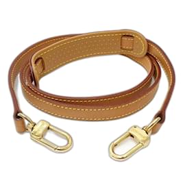 Louis Vuitton-Louis Vuitton Beige Leather Shoulder Strap-Beige