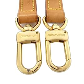 Louis Vuitton-Louis Vuitton Beige Leather Shoulder Strap-Beige