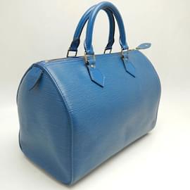 Louis Vuitton-Louis Vuitton Epi Speedy 30 Handbag-Blue