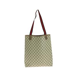 Gucci-Gucci Vintage Shelly Line Tote Bag-Brown