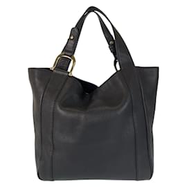 Gucci-Gucci Black Leather Tote Bag-Black