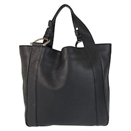 Gucci-Gucci Black Leather Tote Bag-Black