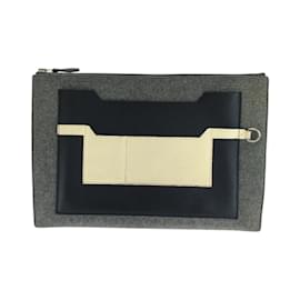 Hermès-Hermes Toudou 37 Clutch Bag-Brown,Black,Cream