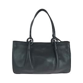 Gucci-Gucci Black Leather Tote Bag-Black