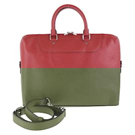 Louis Vuitton-Louis Vuitton Epi Porte-Document Jour Briefcase-Red
