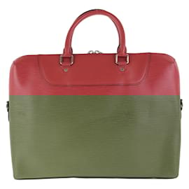 Louis Vuitton-Louis Vuitton Epi Porte-Document Jour Briefcase-Red