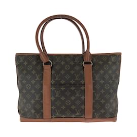 Louis Vuitton-Louis Vuitton Vintage Monogram Sac Weekend Tote Bag-Brown