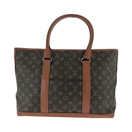 Louis Vuitton-Louis Vuitton Vintage Monogram Sac Weekend Tote Bag-Brown