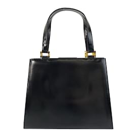 Yves Saint Laurent-Yves Saint Laurent Vintage Black Leather Handbag-Black