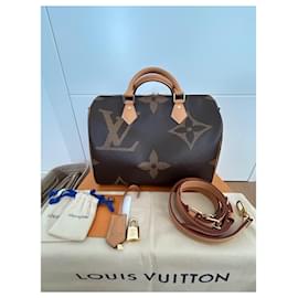 Louis Vuitton-Speedy 30 Bandouliere Giant Reverse-Brown