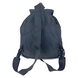 Prada-Prada Tessuto Triangle Logo Plate Backpack-Black