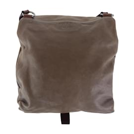 Prada-Prada Brown Leather Shoulder Bag-Brown