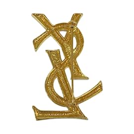 Yves Saint Laurent-Yves Saint Laurent Vintage Gold Plated Brooch-Golden