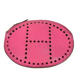 Hermès Hermes Evelyn Logo Coin Purse Pink