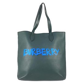 Bolsa tote com logo da Burberry Azul Caqui