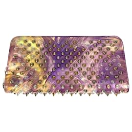 Christian Louboutin-Christian Louboutin Marble Studs Panettone Long Wallet-Purple